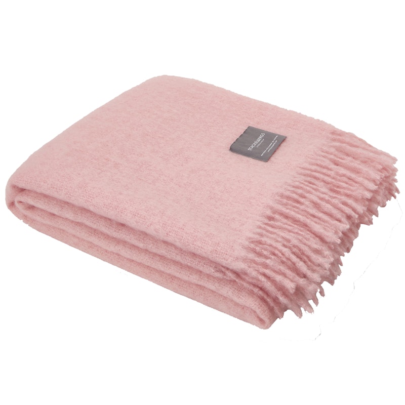 Mohair Viltti Rullattu Hapsu 130x170 cm, Rosé