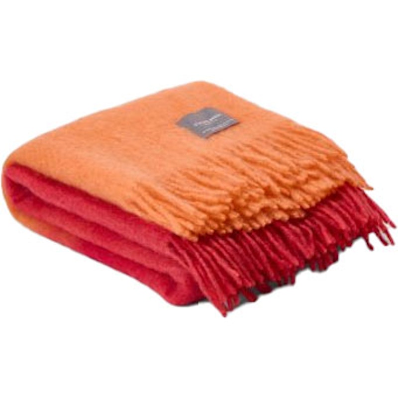 Mohair Viltti Rullattu Hapsu 130x170 cm, Oranssi / Peony
