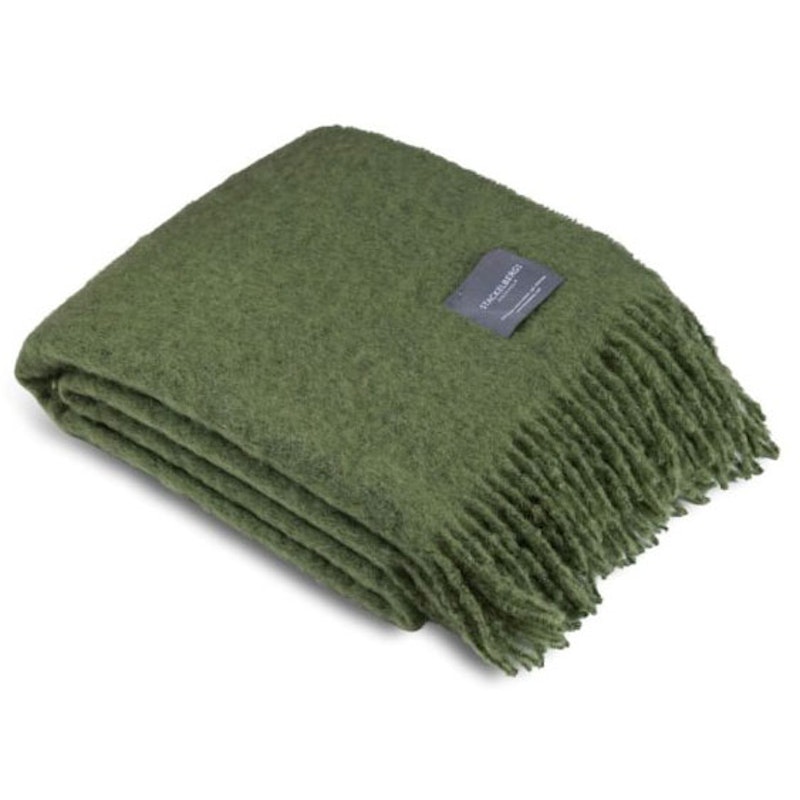 Mohair Viltti Rullattu Hapsu 130x170 cm, Cedar Green
