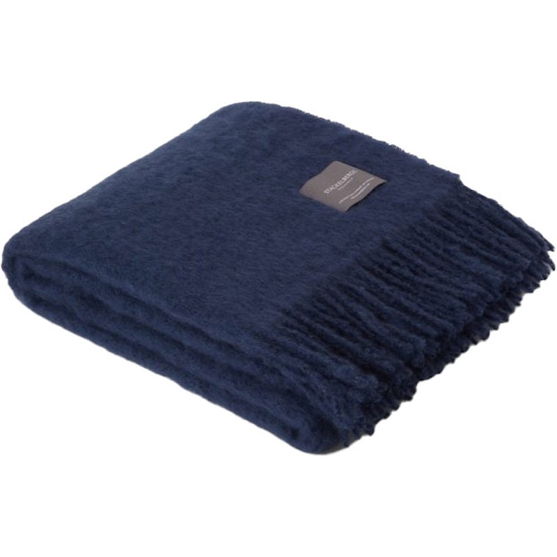 Mohair Viltti Rullattu Hapsu 130x170 cm, Denim Blue