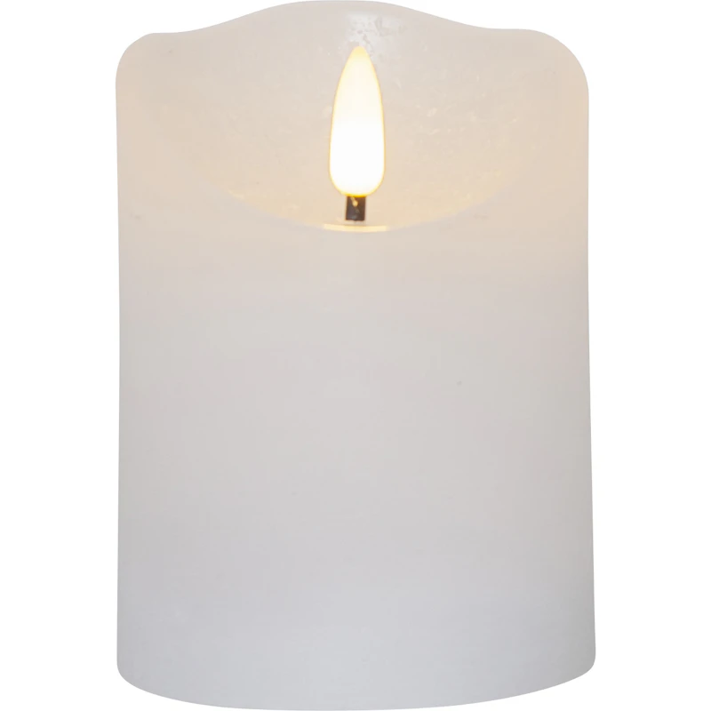 Flamme Rustic LED Pöytäkynttilä Valkoinen, 10 cm