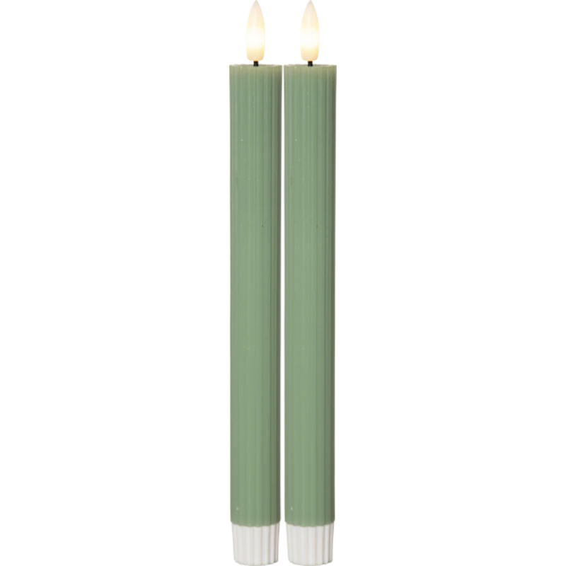 Flamme Antiikkikynttilä 2-pakkaus LED, Vihreä