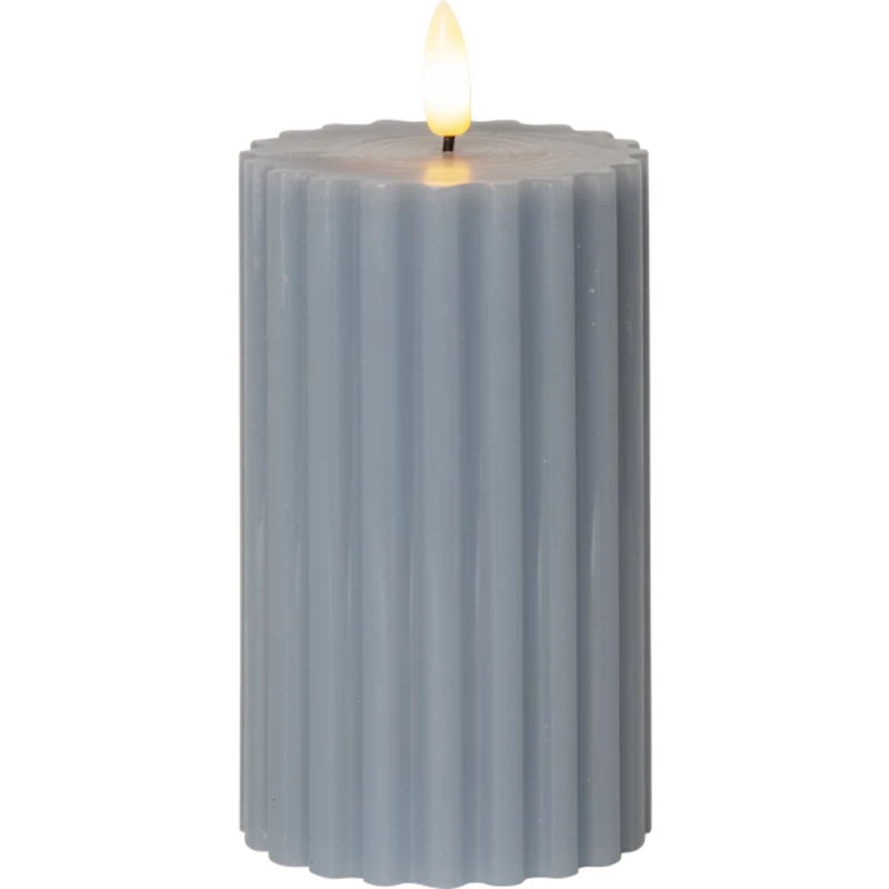 Flamme Stripe Pöytäkynttilä LED 15 cm, Sininen