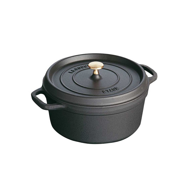 Pyöreä Pata Valurautaa 6,7 L, Musta