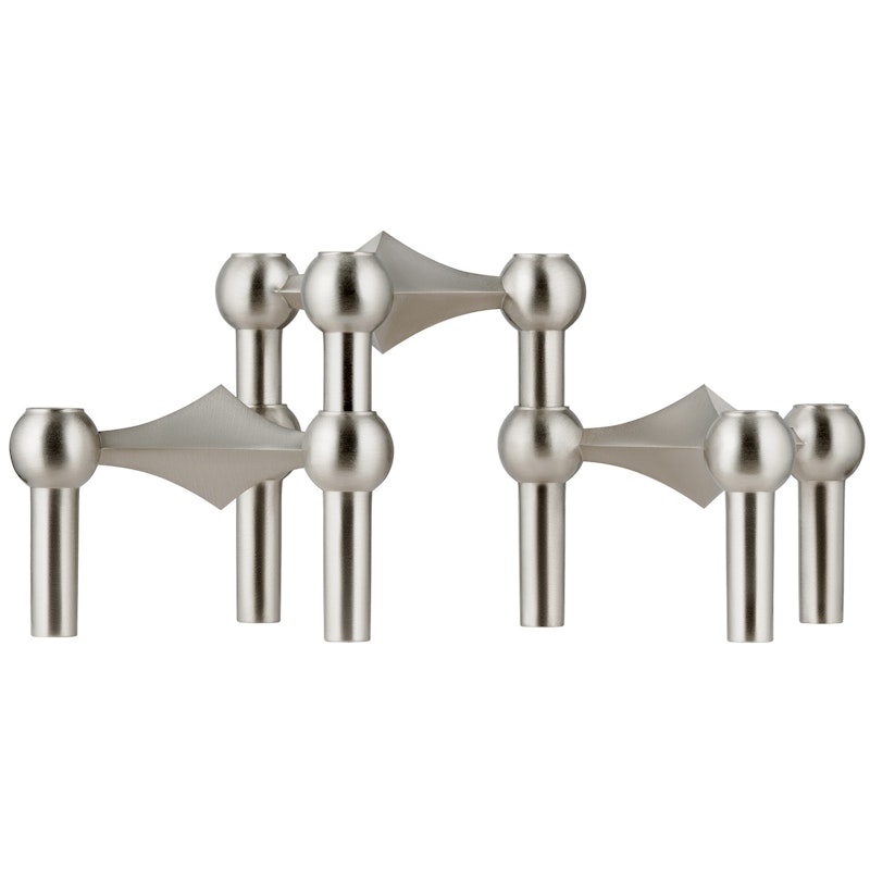 Nagel Kynttilänjalka 3 Kappaletta, Brushed Chrome