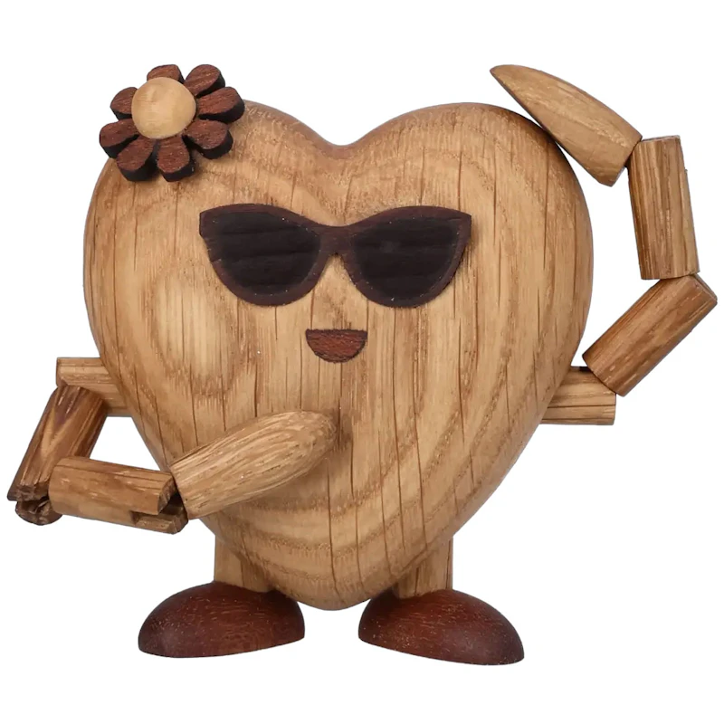 Holly Heart Puuhahmo Sydän, 8 cm