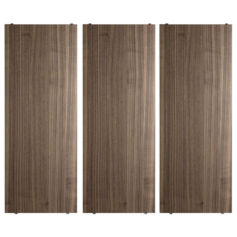 String Hyllyt 3 kpl:n pakkaus 58x30 cm, Saksanpähkinät