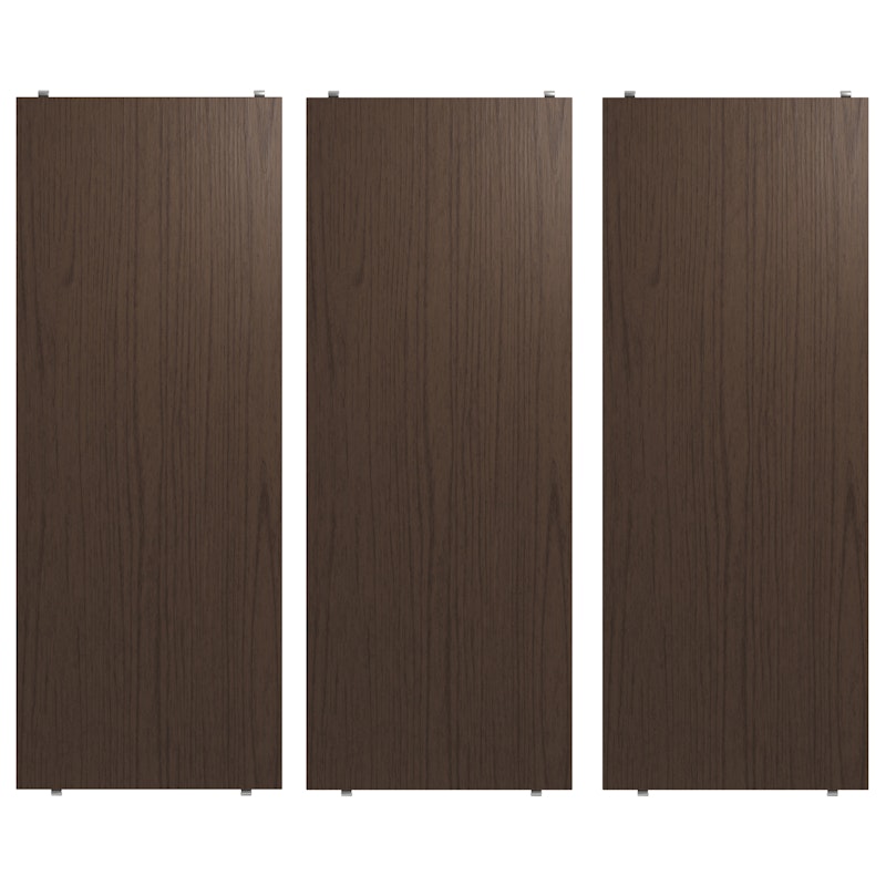 String Hyllyt 3 kpl:n pakkaus 78x30 cm, Dark Oak
