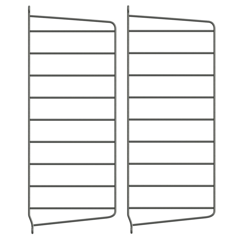 String Paneelit 20x50 cm 2 kpl:n pakkaus, Tummanharmaat