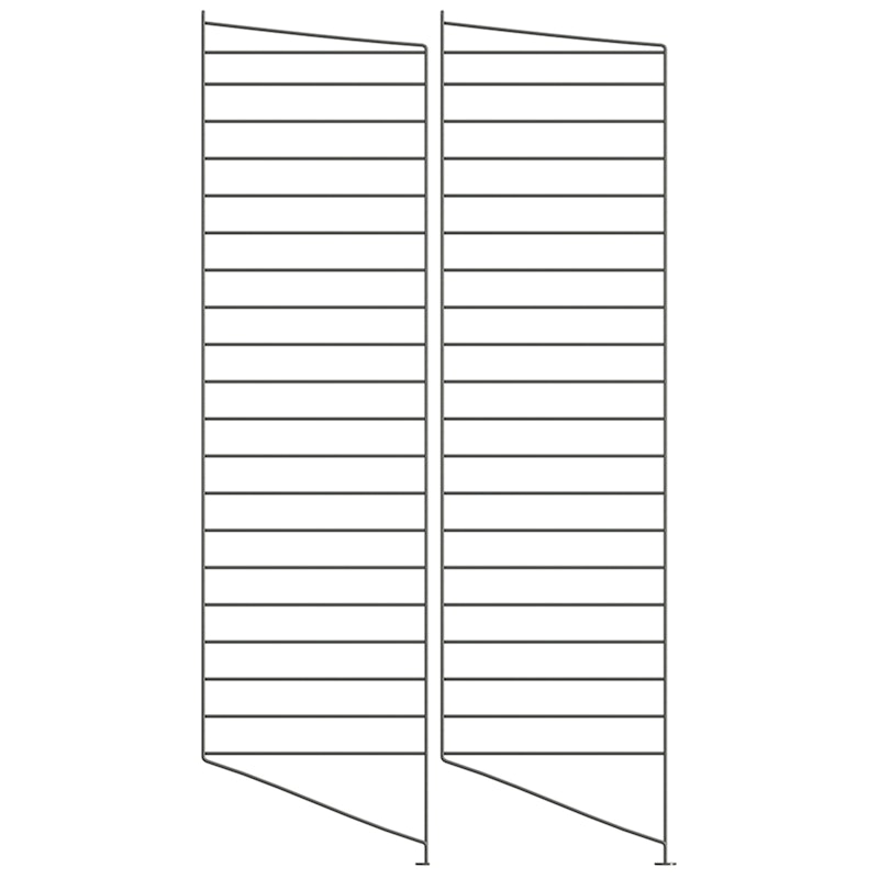String Paneelit Lattia 30x115 cm 2 kpl:n pakkaus, Tummanharmaat