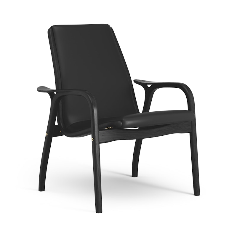Laminett Nojatuoli Nahka, Mustalasitettu Tammi / Musta