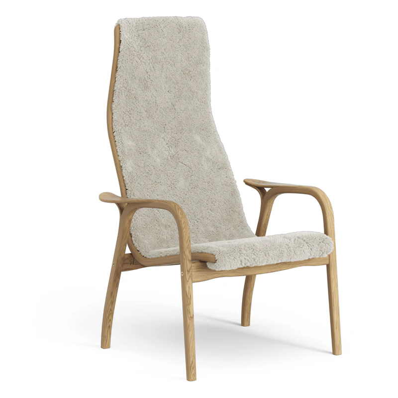 Lamino Nojatuoli, Öljytty Tammi / Lampaannahka Moonlight