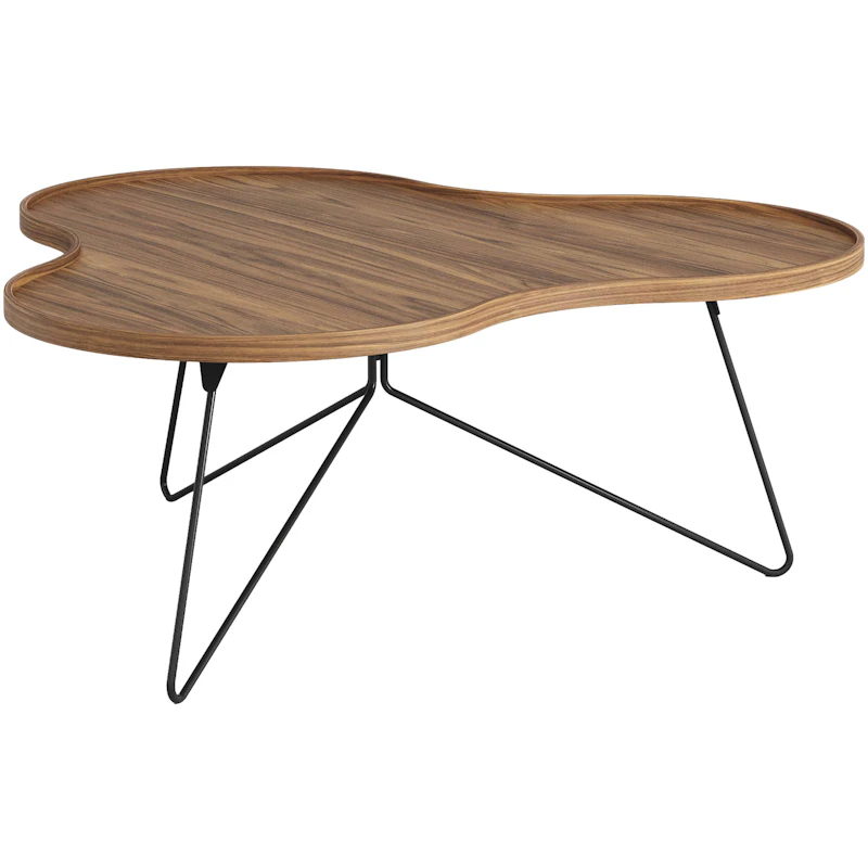 Flower Mono Sohvapöytä 114x45 cm, Musta / Saksanpähkinä