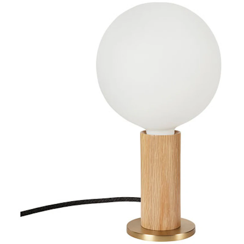 Knuckle Table Lamp With Sphere IV Light Source, Oak