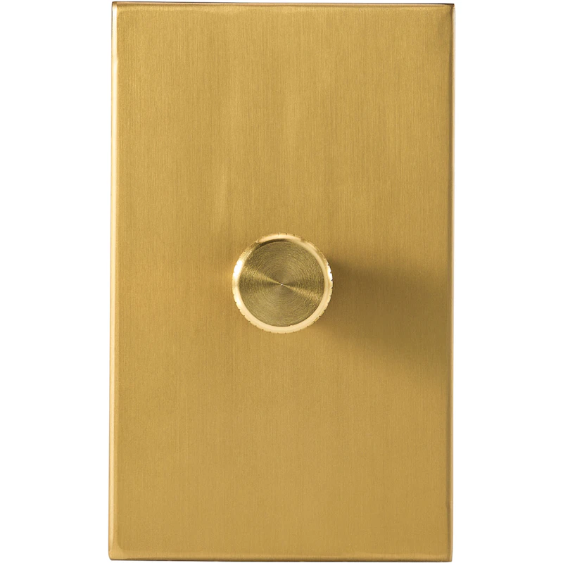 Single Rotary Wall dimmer, Brass