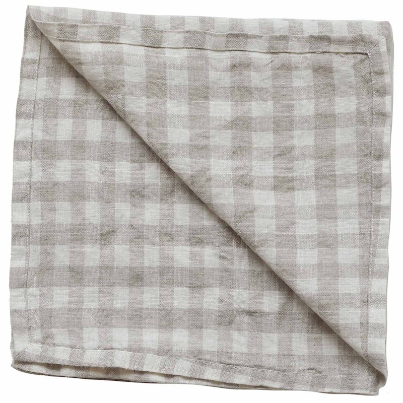 Gingham Servetti 45x45 cm, Luonnollinen