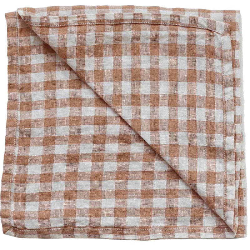 Gingham Servetti 45x45 cm, Biscuit