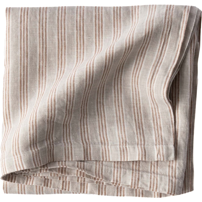 Pöytäliina Pellava 175x175 cm, Hazelnut Stripe