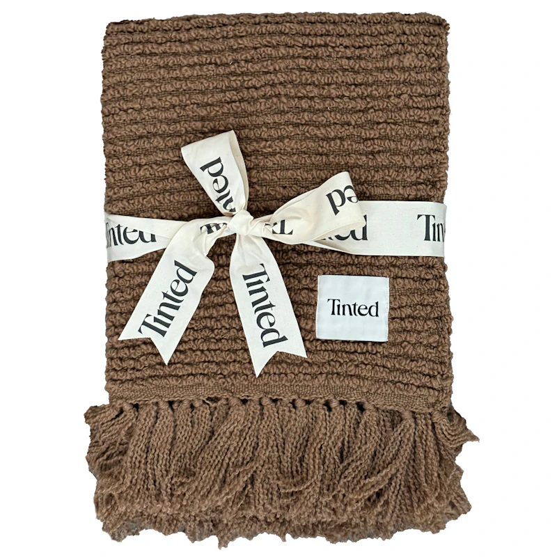 Janzen Wool Plaid Bouclé 130x170 cm, Brown