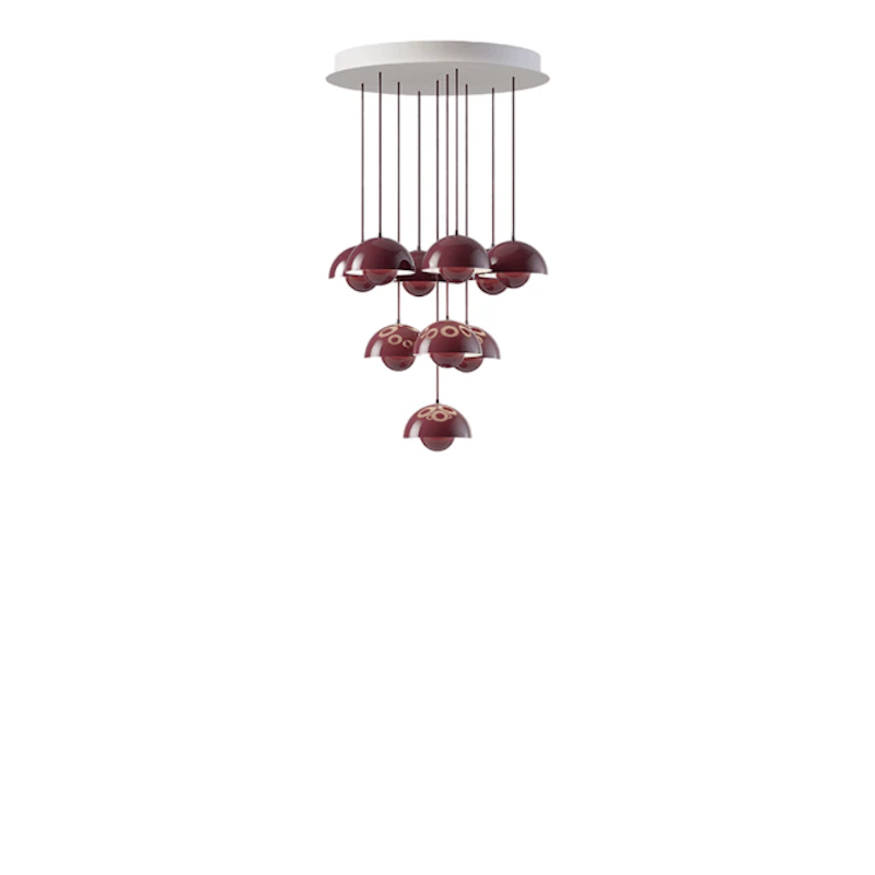 Flowerpot VP10 Kattokruunu 10 Kpl Ø53 Dark Plum