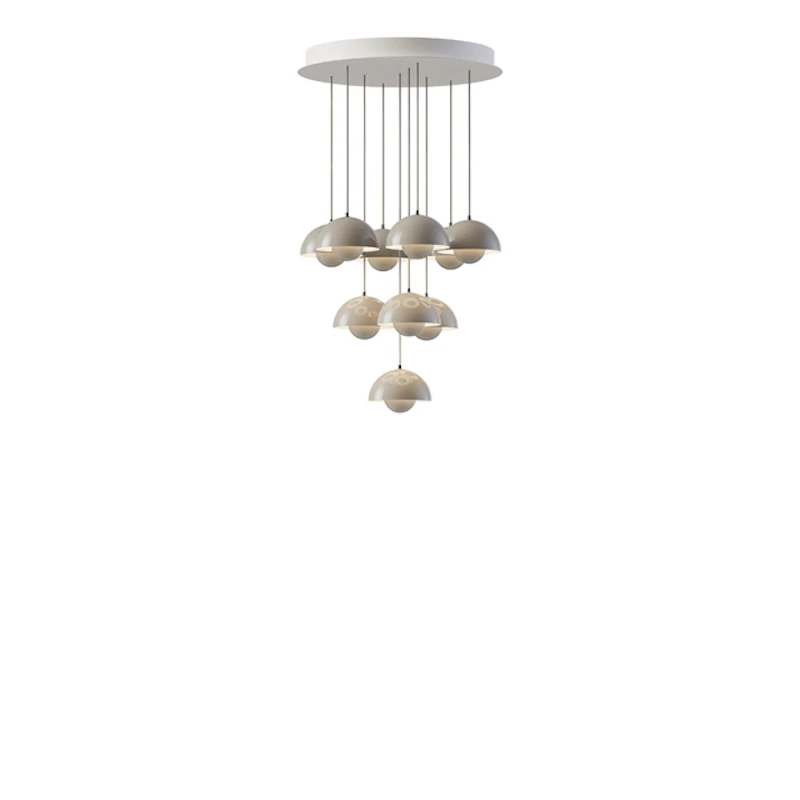Flowerpot VP10 Kattokruunu 10 Kpl Ø53 Harmaa Beige
