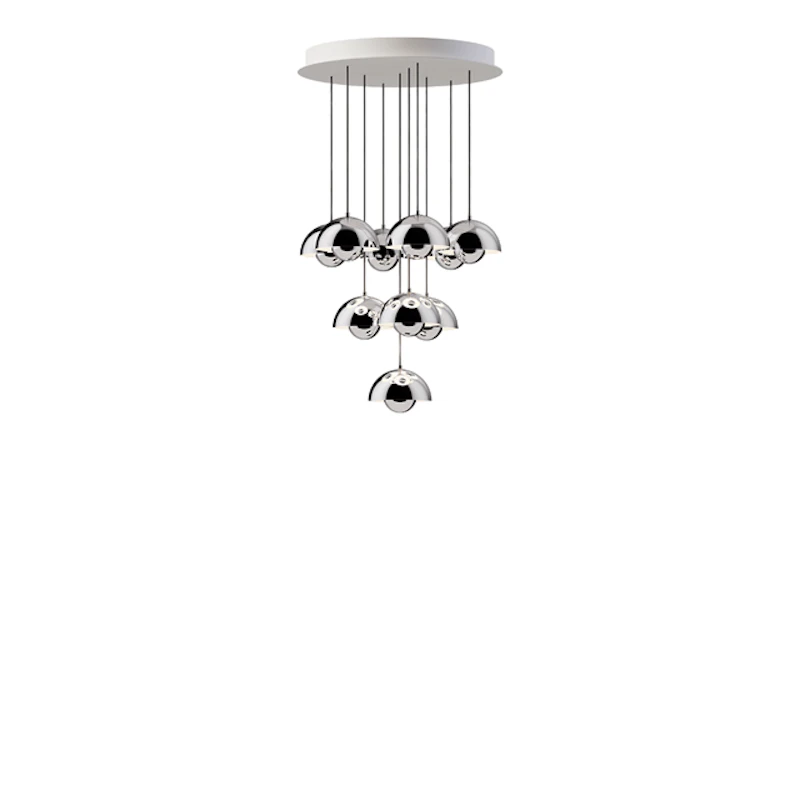 Flowerpot VP10 Kattokruunu 10 Kpl Ø53 Kromi