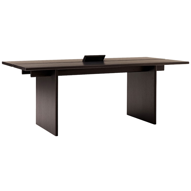 Ita OS1 Desk With Cable Management 95x200 cm, Dark Stained Oak