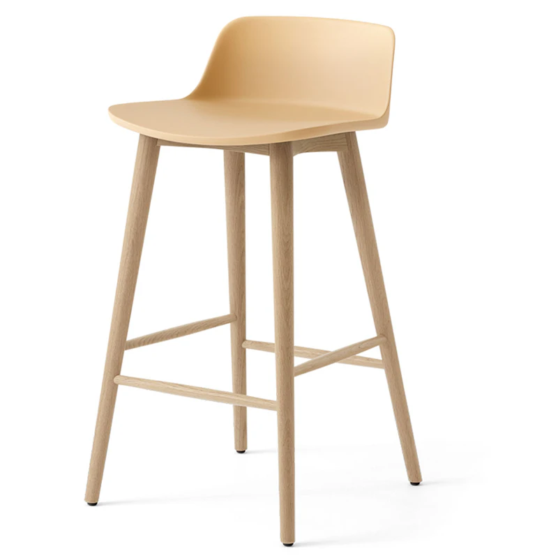 Rely HW118 Low Backrest 65 cm, Lacquered Oak / Beige Sand