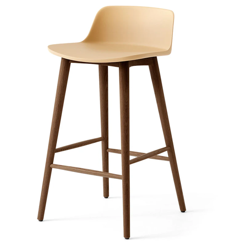 Rely HW118 Low Backrest 65 cm, Lacquered Walnut / Beige Sand