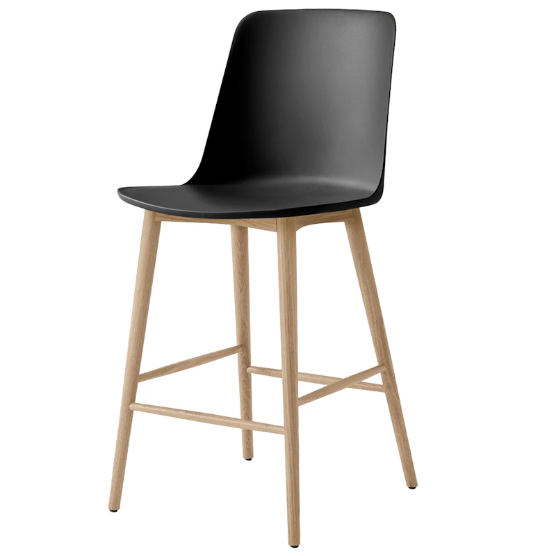 Rely HW128 High Backrest 65 cm, Lacquered Oak / Black