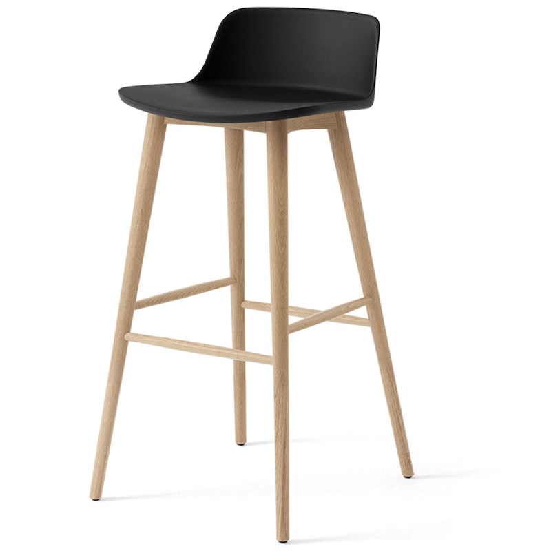 &Tradition Rely HW123 Barstol Lav Ryg Lakeret Eg/Sort