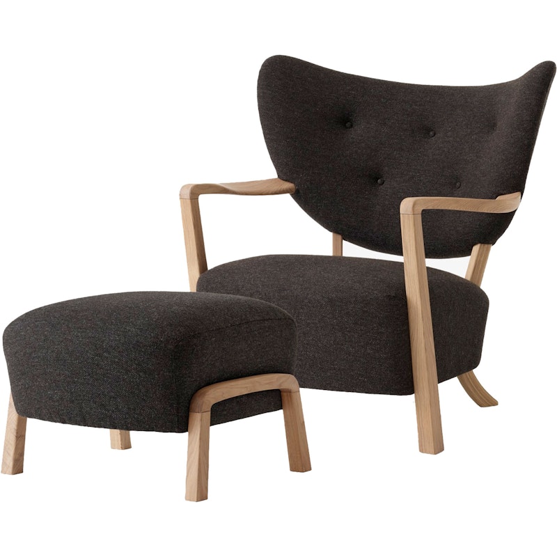 Wulff ATD2 Lounge-Tuoli + Jalkajakkara, Tammi/Hallingdal 376