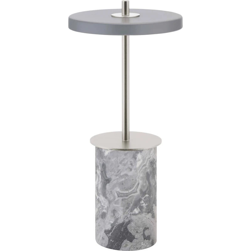 Asteria Move Mini Pöytävalaisin Kannettava, Harmaa Marmori / Teräksenharmaa