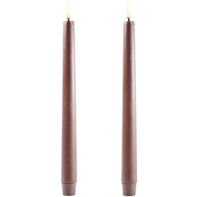 LED Kruunukynttilä 2,3 x 25,5 cm, Ruskea