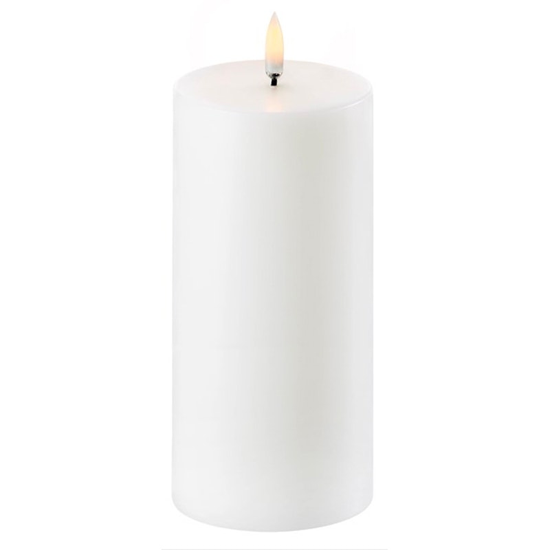 LED Pöytäkynttilä Nordic White, 7,8x15,2 cm