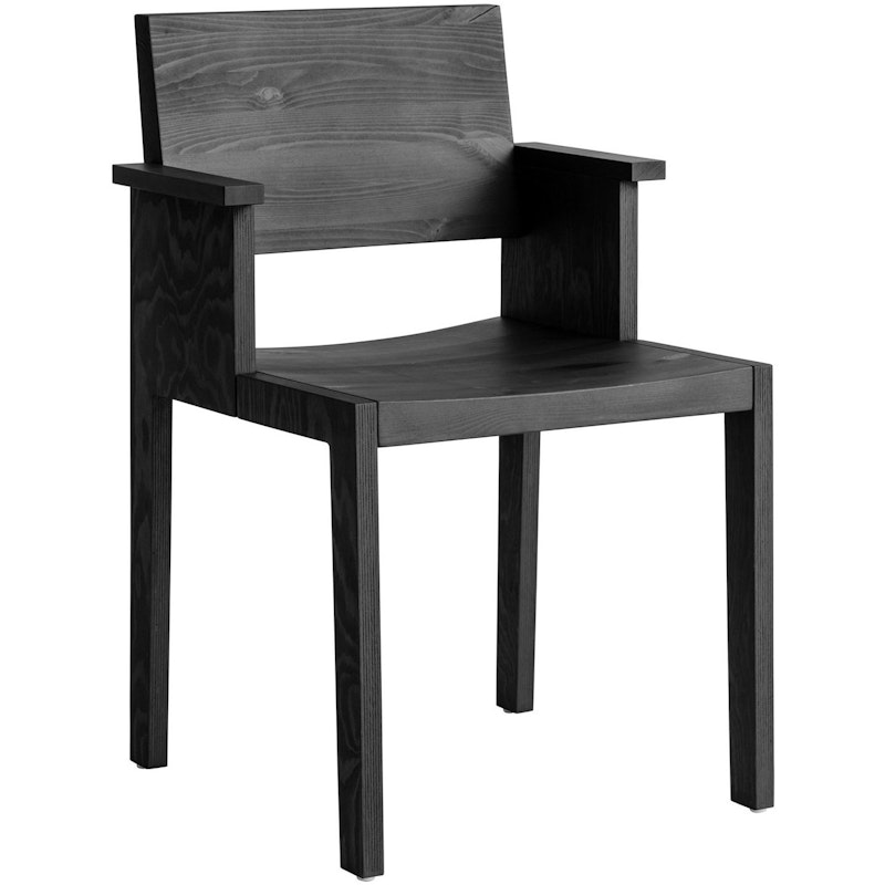 016 Maasto Käsinojallinen Ruokailutuoli, Musta