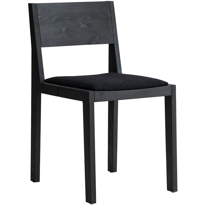 016 Maasto Ruokapöydän Tuoli Verhoiltu Istuin, Musta