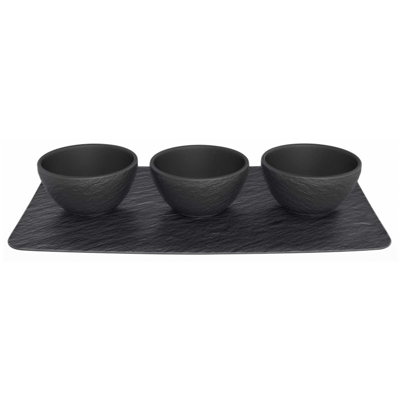 Manufacture Rock Dippikulho, Musta 4-pakkaus