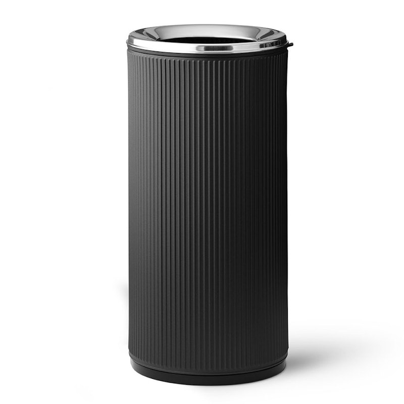 18 Open Top Roskakori 22 L, Musta / Kiillotettu Teräs