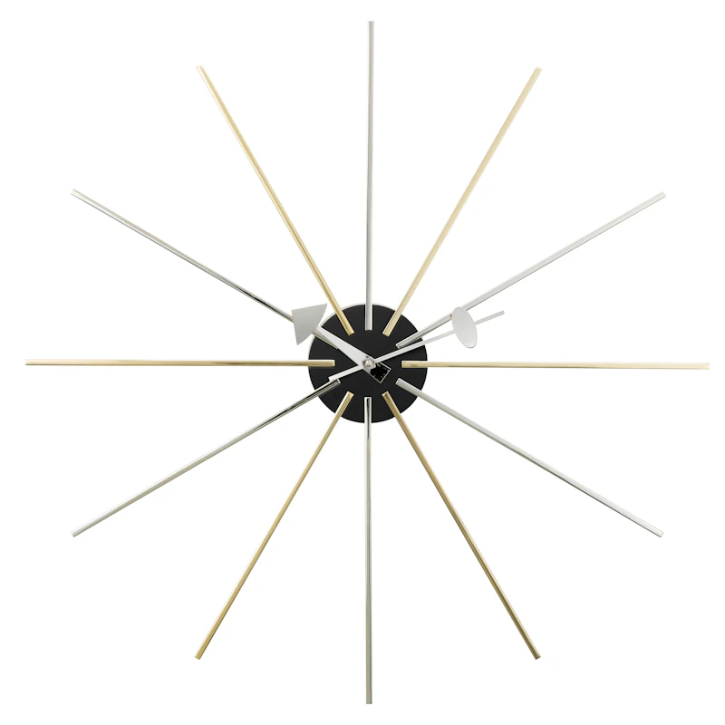 Star Seinäkello Ø61 cm, Messinki / Krominvärinen