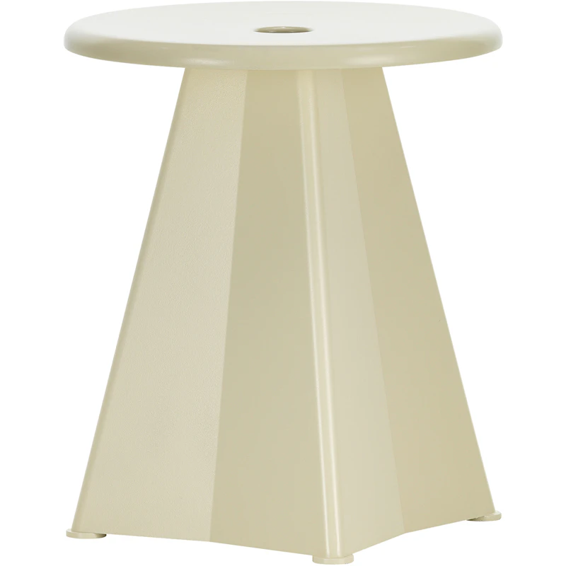 Tabouret Métallique Jakkara, Prouvé Blanc Colombe