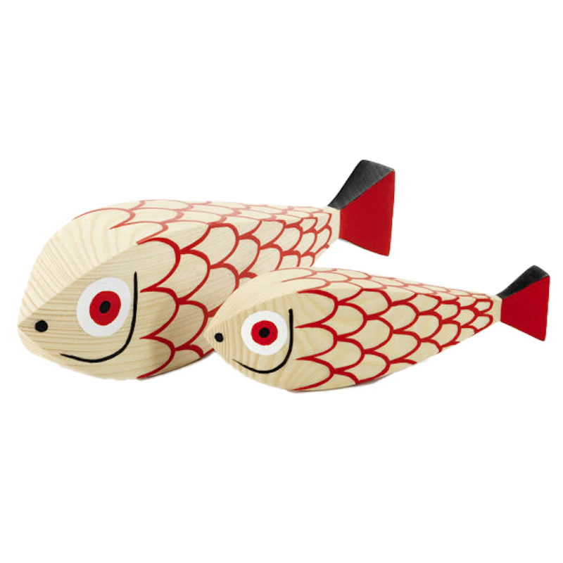 Wooden Doll Puuhahmo, Mother Fish & Child