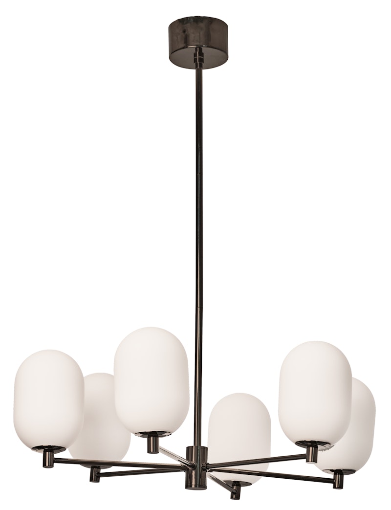 Noor Kattokruunu 65 cm, Opal / Musta