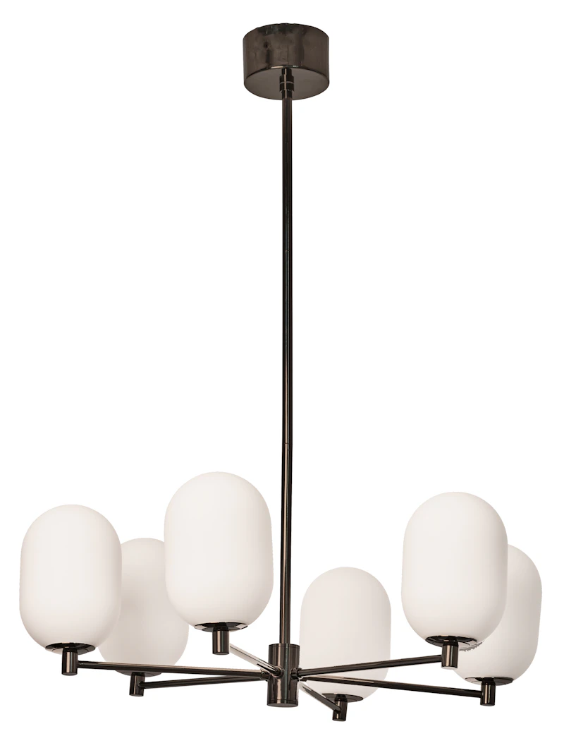 Noor Kattokruunu 65 cm, Opal / Musta