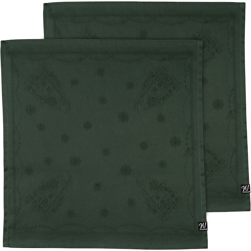 Julemorgen Servetti 2 kpl:n pakkaus 45x45 cm, Vihreä