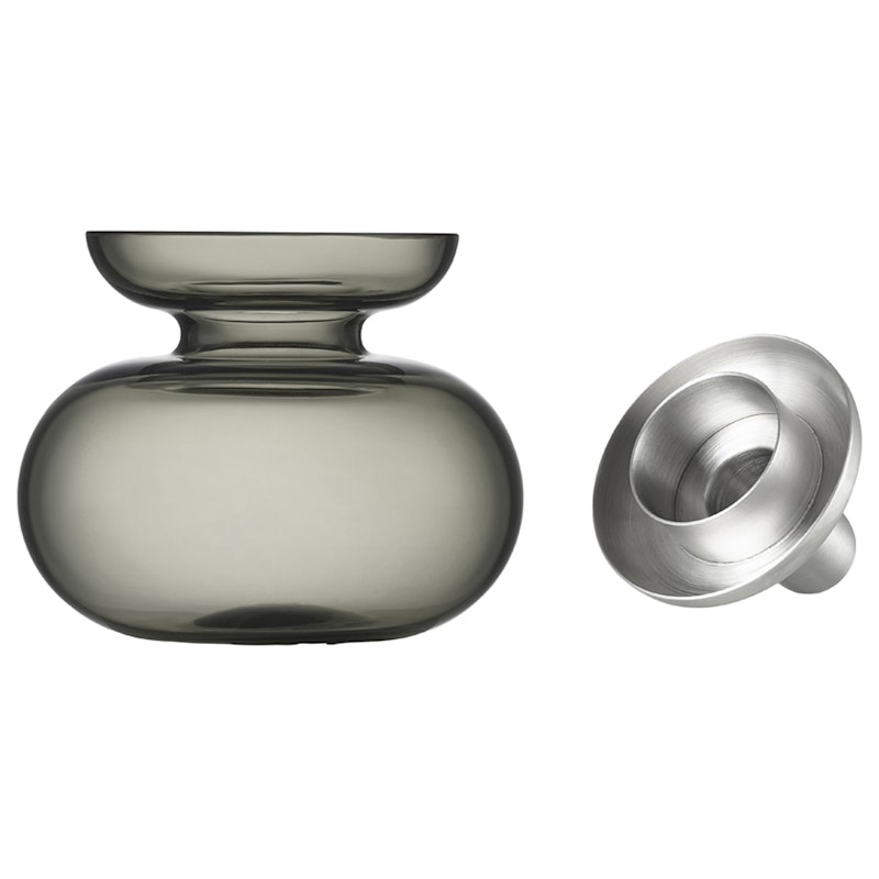 Inu Vaasi / Kynttilänjalka, Smoked Grey / Teräksenharmaa